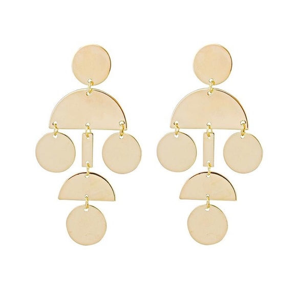 Cristabel Geometric Chandelier Earrings - Picture 3 of 3